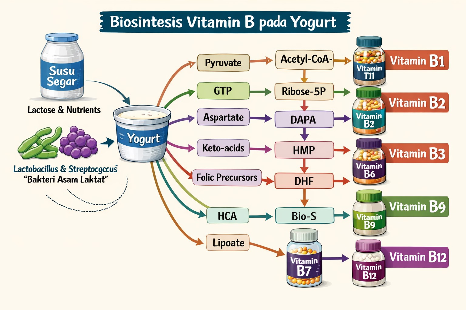 produksi vitamin b