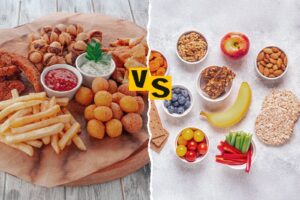 17. JUNKFOOD VS HEALTY SNACK