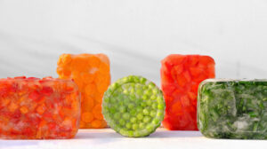 Frozen,Vegetables,On,Wooden,Table.,Harvesting,And,Preserving,Vitamin,Veggies