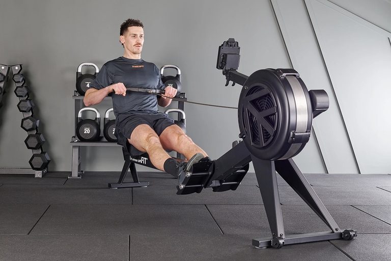 Imgi 158 Athlete Rowing on a Mirafit Rowing Machine