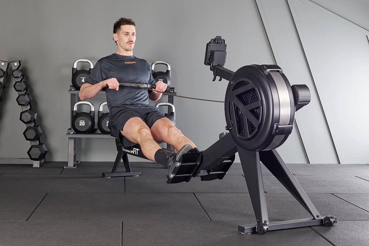 Imgi 158 Athlete Rowing on a Mirafit Rowing Machine
