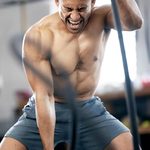 Imgi 205 fitness battle ropes strong man training body goals painful workout exercise sports gym resilience mindset healthy athlete with biceps power mot
