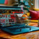 Imgi 425 laptop shopping cart retail e commerce online store buy sale marketing purchase decision internet business dropshipping fast