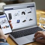 Imgi 624 online shopping ecommerce laptop phone bicycle shoes modern technology digital lifestyle retail purchase internet store person